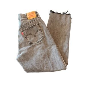 Levi’s 501 Crop Jeans Grey Wash 100% Cotton Women’s 28x26